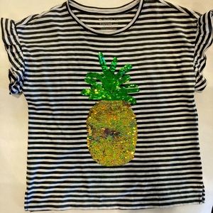Girls sequined pineapple top sz XL